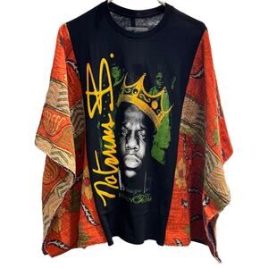 Notorious BIG Kantha poncho One-Size fits S-3X